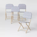 French Cafe Outdoor Patio Dining Folding Chairs Beige - Threshold