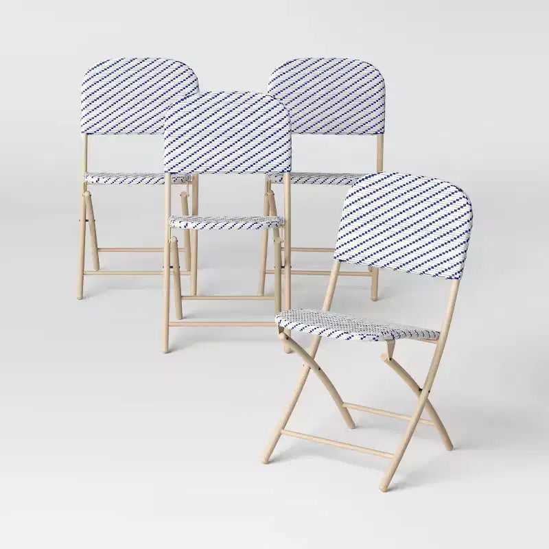 French Cafe Outdoor Patio Dining Folding Chairs Beige - Threshold