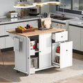 Îlot de cuisine avec abattant, Desserte de cuisine roulante avec étagère de rangement interne