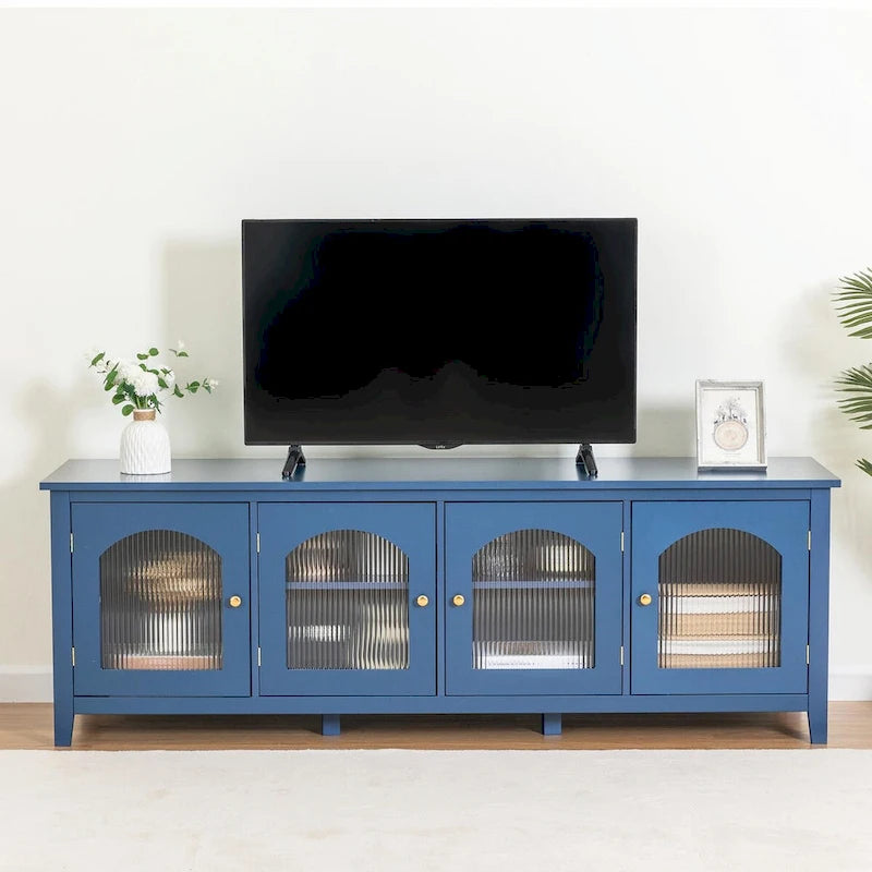Meuble TV élégant de 71 pouces, meuble de divertissement, support TV