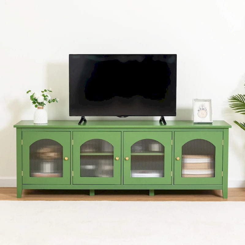 Meuble TV élégant de 71 pouces, meuble de divertissement, support TV