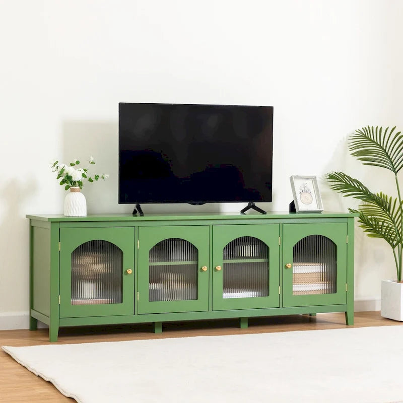 Meuble TV élégant de 71 pouces, meuble de divertissement, support TV