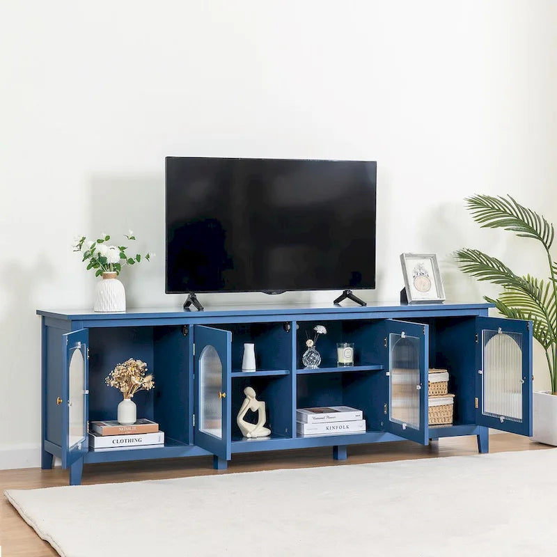 Meuble TV élégant de 71 pouces, meuble de divertissement, support TV