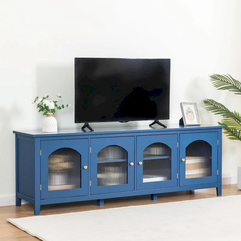 Meuble TV élégant de 71 pouces, meuble de divertissement, support TV