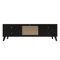 Meuble TV console moderne du milieu du siècle CraftPorch, noir