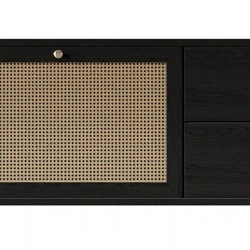 Meuble TV console moderne du milieu du siècle CraftPorch, noir