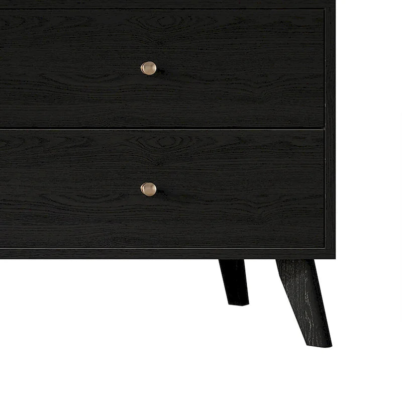 Meuble TV console moderne du milieu du siècle CraftPorch, noir