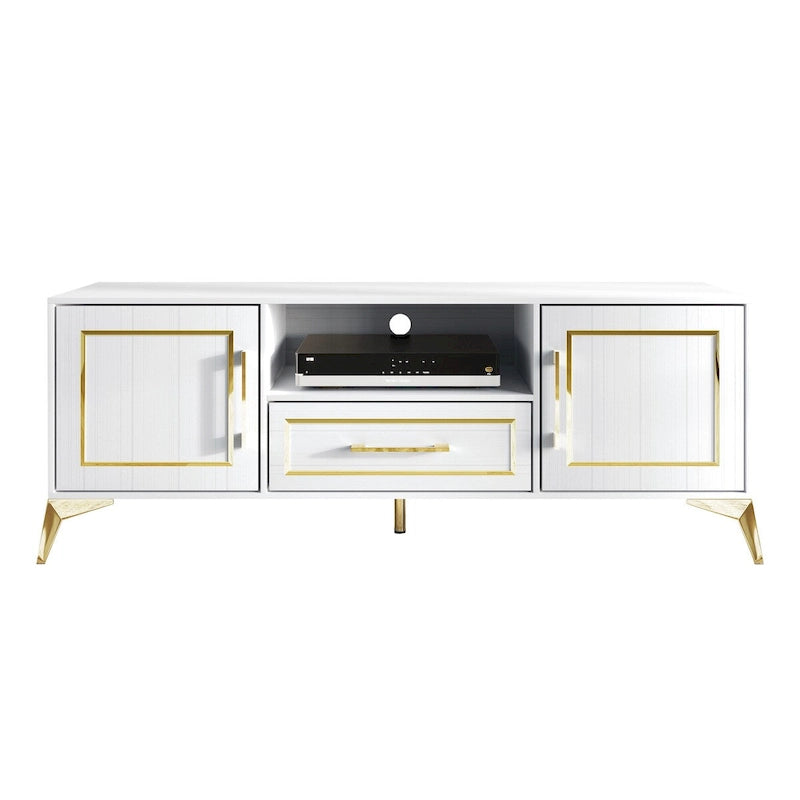 Meuble TV contemporain CraftPorch blanc - n/a