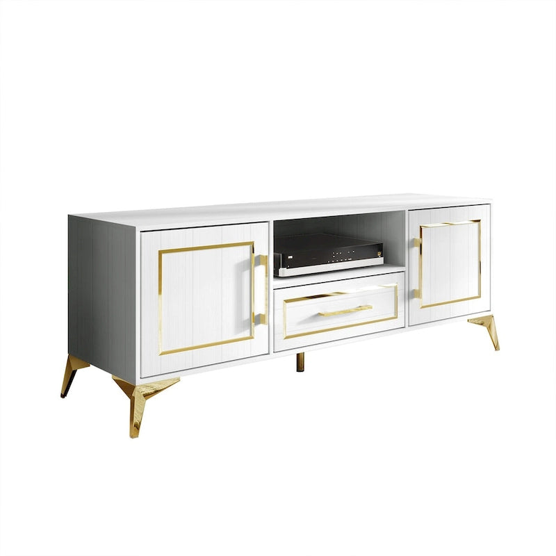 Meuble TV contemporain CraftPorch blanc - n/a