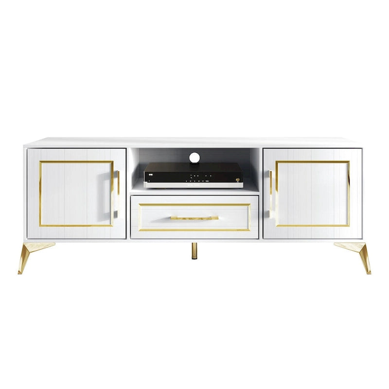 Meuble TV contemporain CraftPorch blanc - n/a