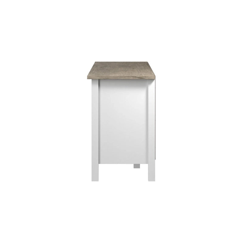 Meuble TV Bush Furniture Mayfield 60W avec portes et étagères.