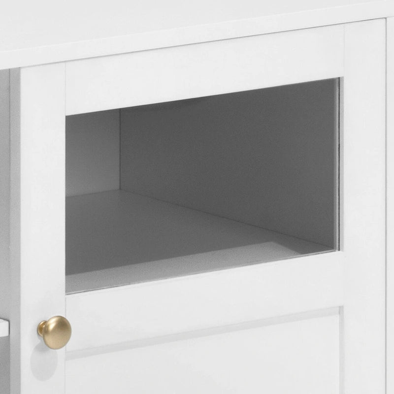 Meuble TV LED avec console multimédia éclairée, meuble de divertissement avec rangement - 59,7 pouces de large