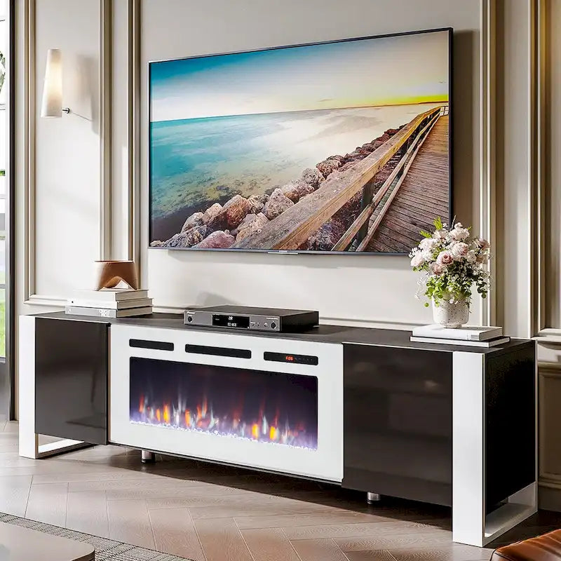 Meuble TV avec cheminée de 36 pouces