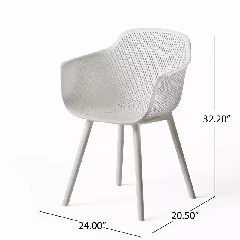 Christopher Knight Home Lotus Chaises de salle à manger modernes d'extérieur en plastique polypropylène (lot de 2)