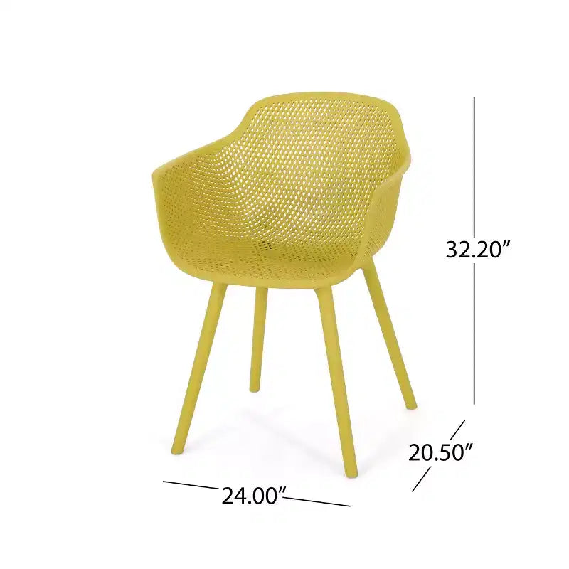Christopher Knight Home Lotus Chaises de salle à manger modernes d'extérieur en plastique polypropylène (lot de 2)