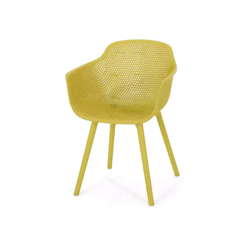 Christopher Knight Home Lotus Chaises de salle à manger modernes d'extérieur en plastique polypropylène (lot de 2)