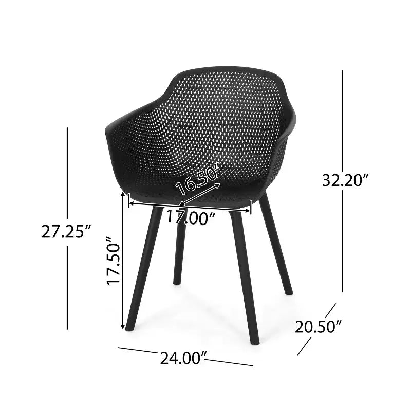 Christopher Knight Home Lotus Chaises de salle à manger modernes d'extérieur en plastique polypropylène (lot de 2)