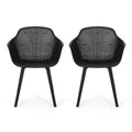Christopher Knight Home Lotus Outdoor Modern Polypropelene Plastic Dining Chairs (Set of 2)