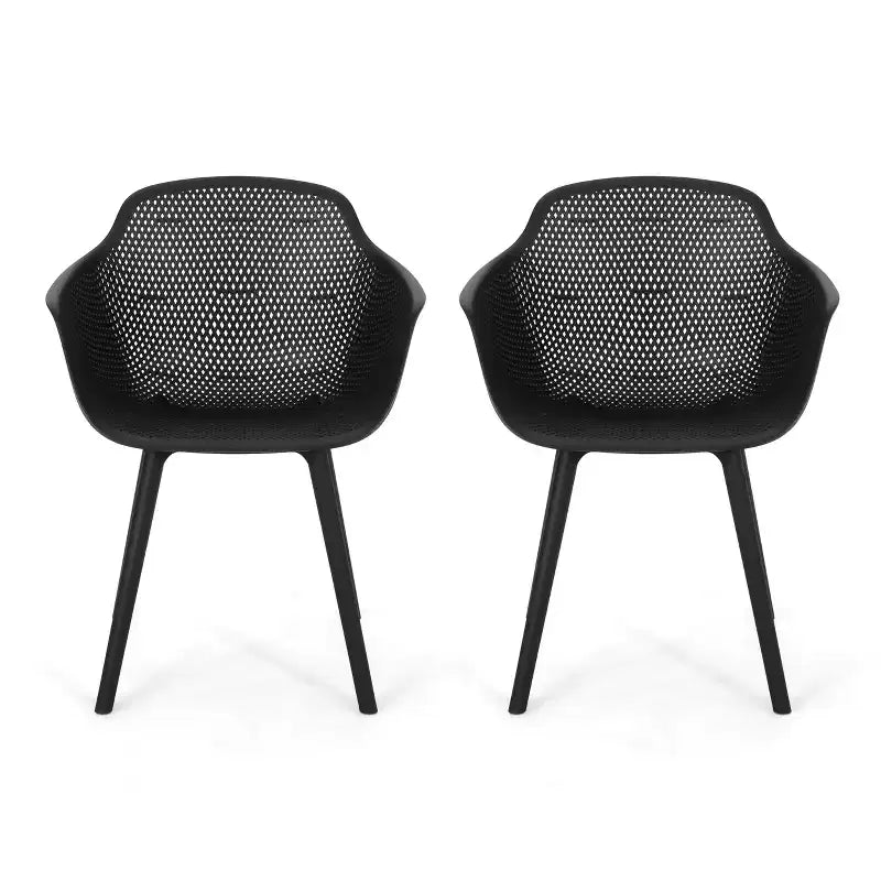 Christopher Knight Home Lotus Outdoor Modern Polypropelene Plastic Dining Chairs (Set of 2)