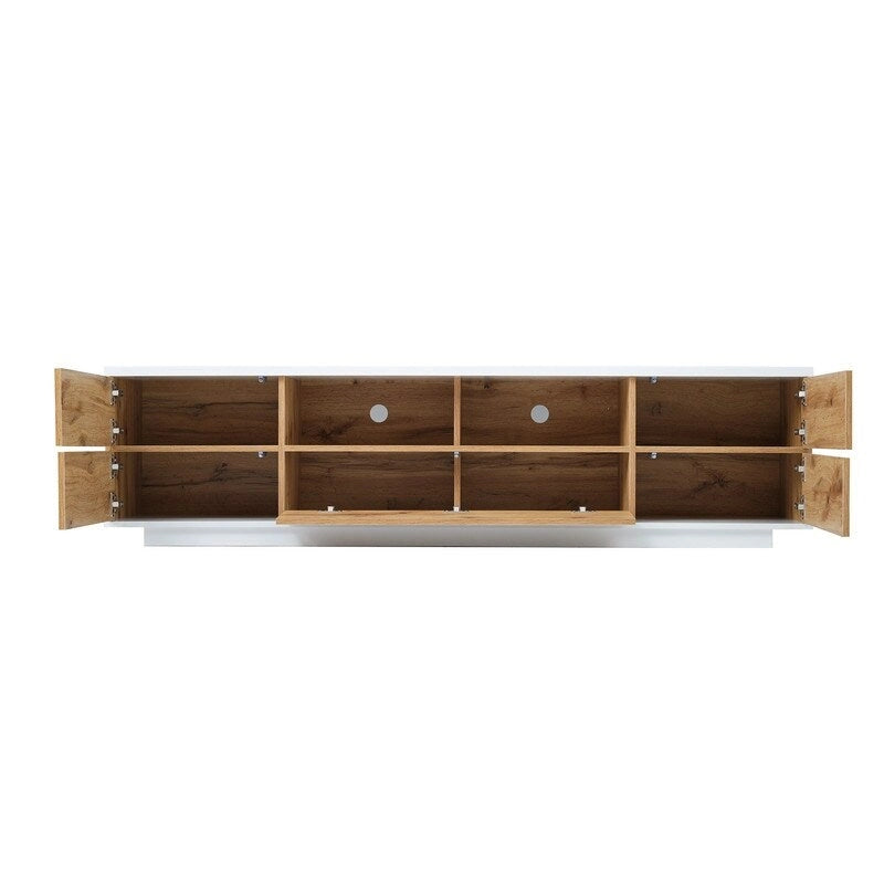 Meuble TV moderne pour téléviseurs jusqu'à 80 pouces, Meuble console multimédia