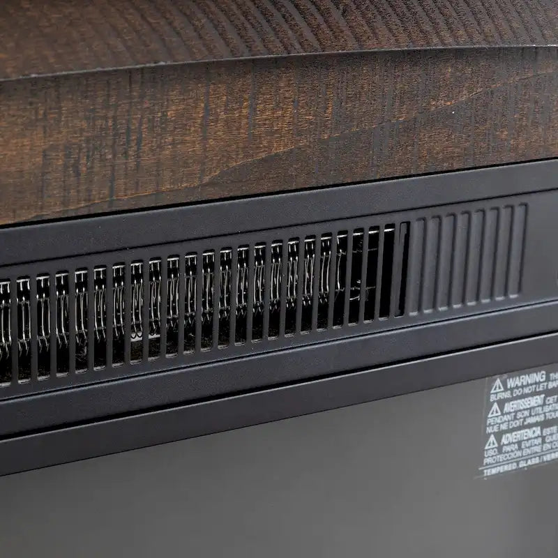 Meuble TV avec cheminée électrique et télécommande
