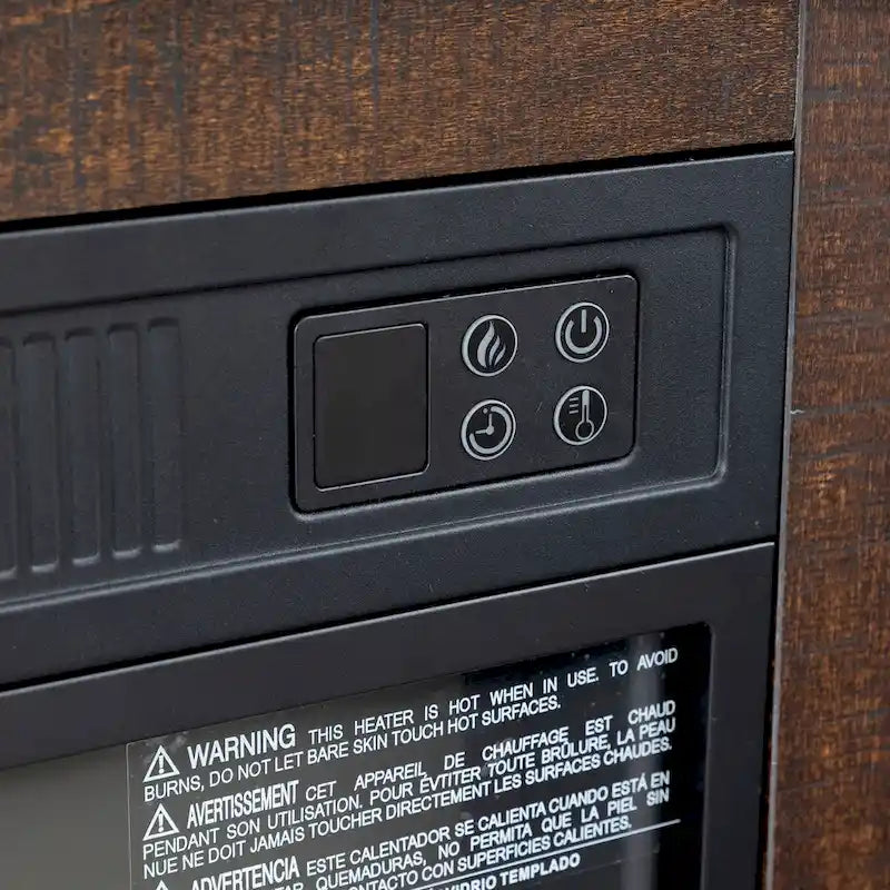 Meuble TV avec cheminée électrique et télécommande