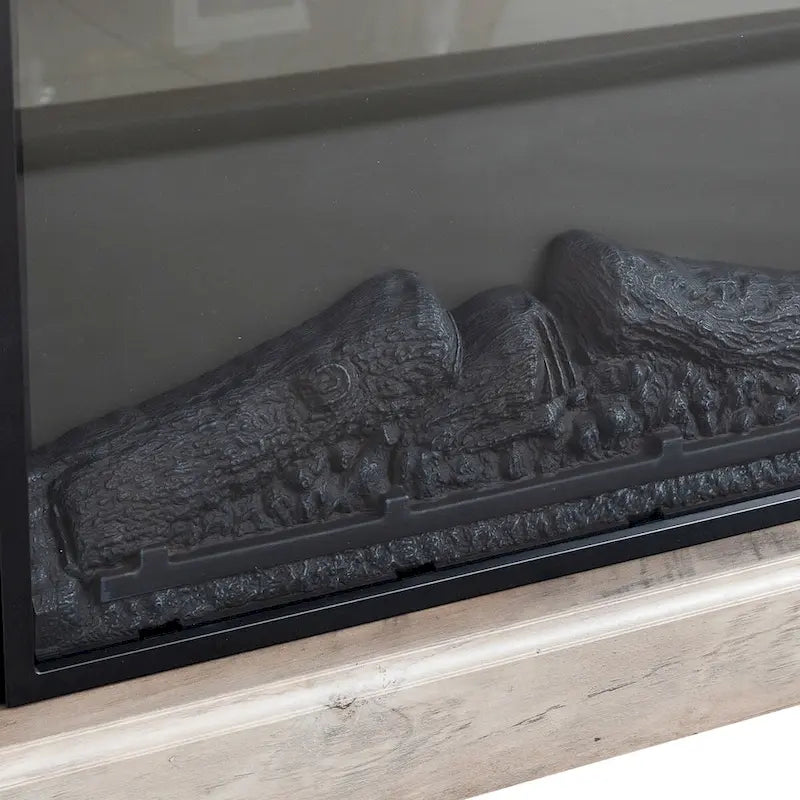 Meuble TV avec cheminée électrique et télécommande
