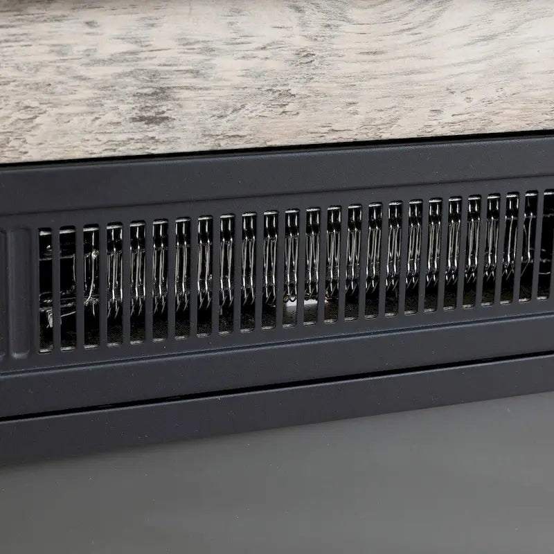 Meuble TV avec cheminée électrique et télécommande