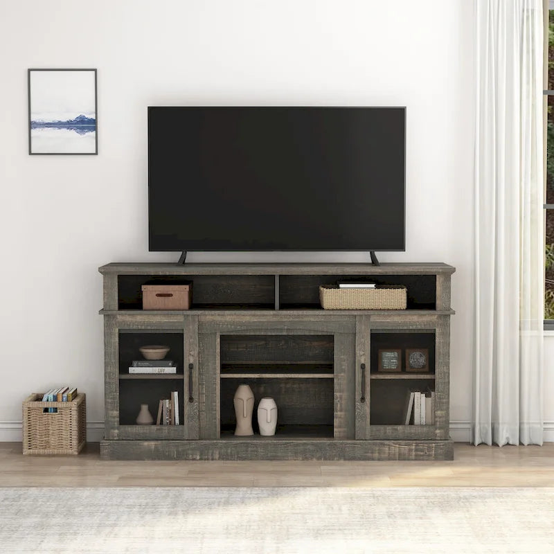 Meuble TV, meuble de rangement et étagères de 58 pouces - 58 pouces