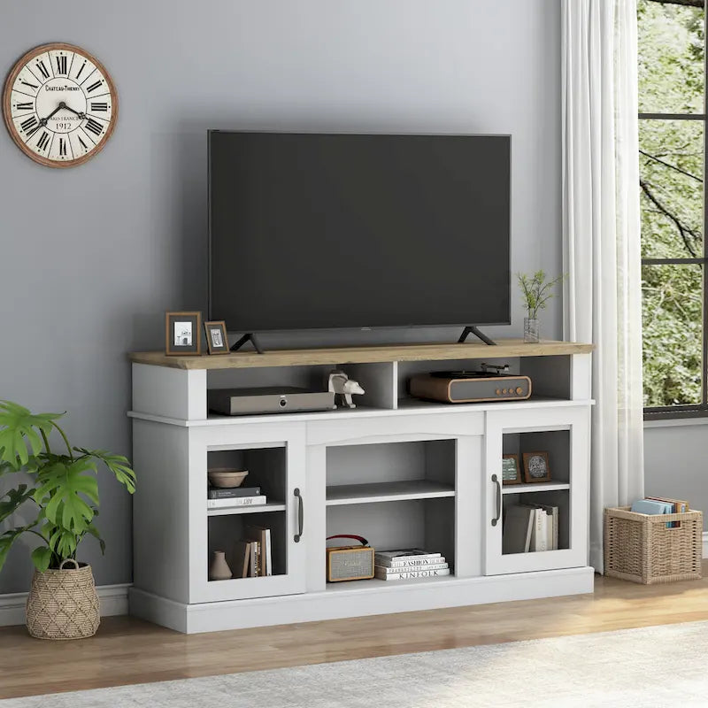 Meuble TV, meuble de rangement et étagères de 58 pouces - 58 pouces