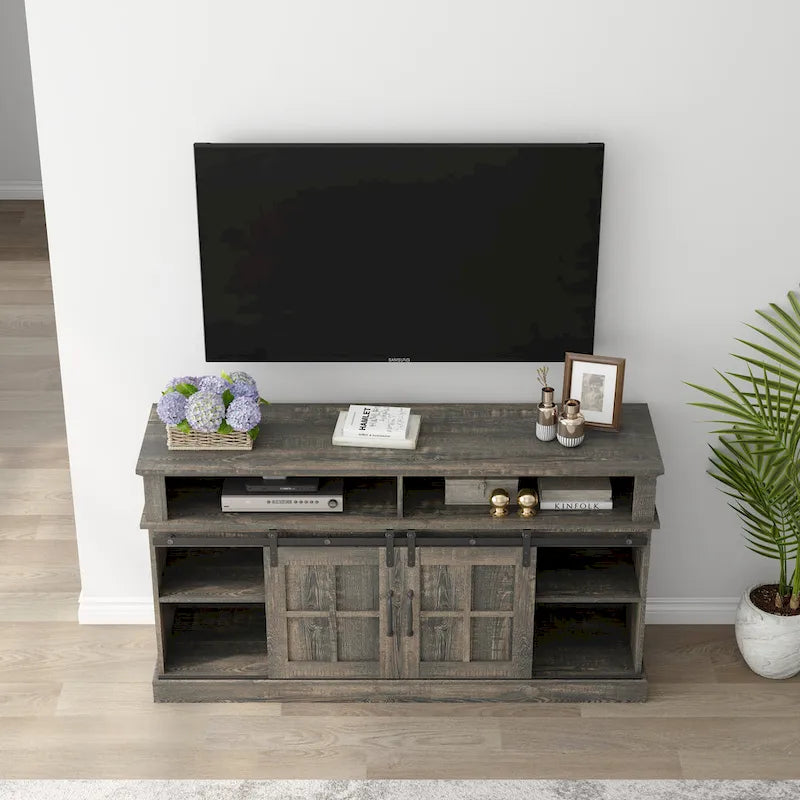 Meuble TV, meuble de rangement et étagères de 58 pouces - 58 pouces