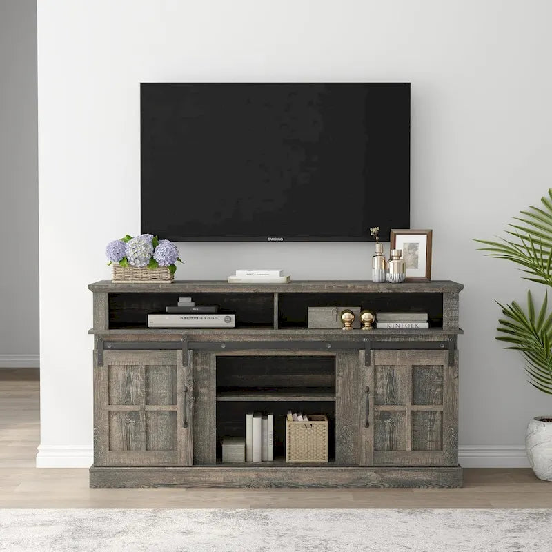 Meuble TV, meuble de rangement et étagères de 58 pouces - 58 pouces