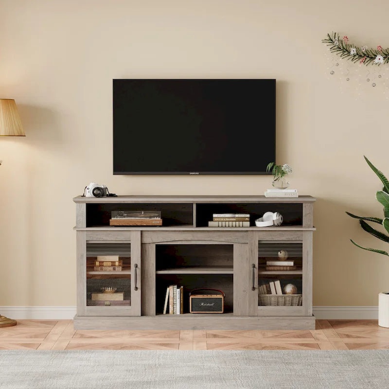 Meuble TV, meuble de rangement et étagères de 58 pouces - 58 pouces