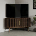 Meuble TV d'angle en bois Sierra Studio London avec accents du milieu du siècle