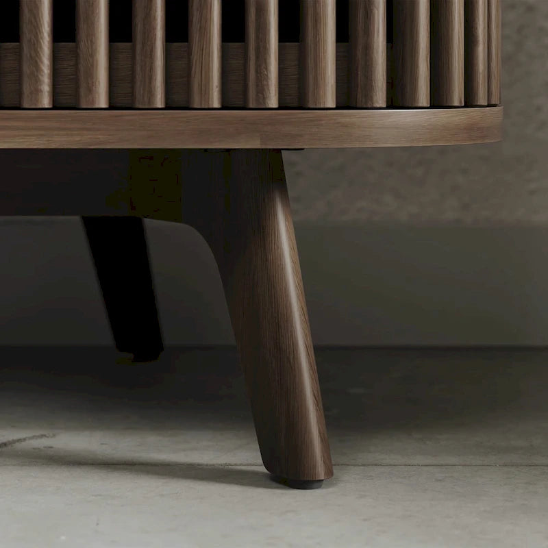 Meuble TV d'angle en bois Sierra Studio London avec accents du milieu du siècle