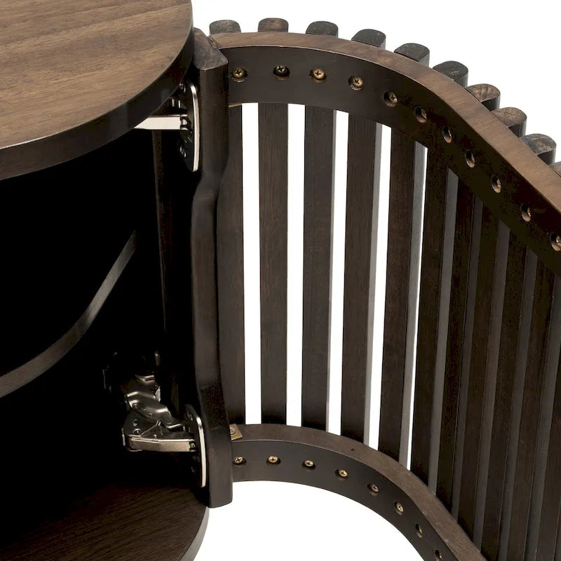 Meuble TV d'angle en bois Sierra Studio London avec accents du milieu du siècle