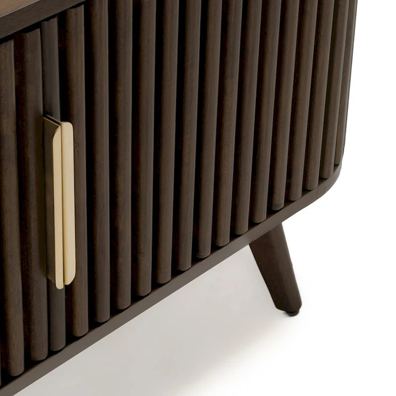 Meuble TV d'angle en bois Sierra Studio London avec accents du milieu du siècle