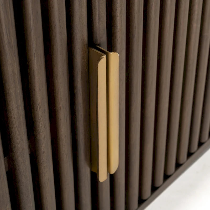 Meuble TV d'angle en bois Sierra Studio London avec accents du milieu du siècle