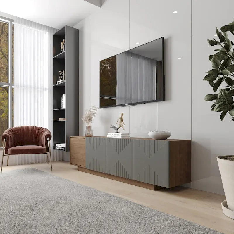 Meuble télé Nexera Riva pour téléviseurs allant jusqu'à 80 pouces
