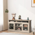 Meuble TV contemporain Roomfitters, console multimédia moderne, pour téléviseurs jusqu'à 65 pouces, espace de rangement ouvert et fermé