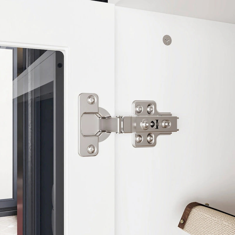 Meuble TV blanc avec plusieurs options de rangement Verre trempé - 96.9