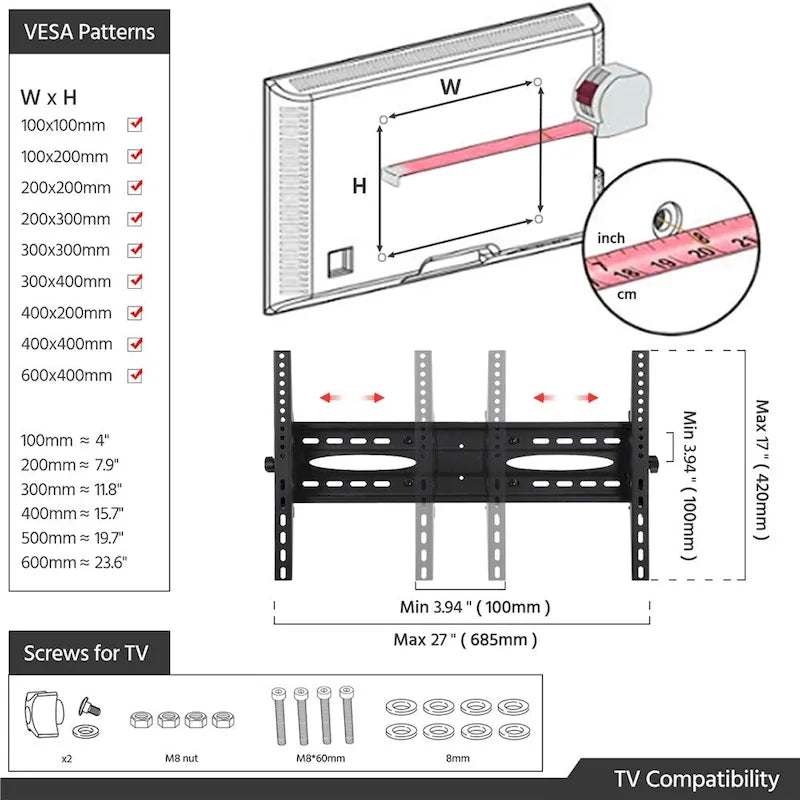 Chariot de support TV Yaheetech à roulettes pour écrans plats LCD de 32 à 75 pouces