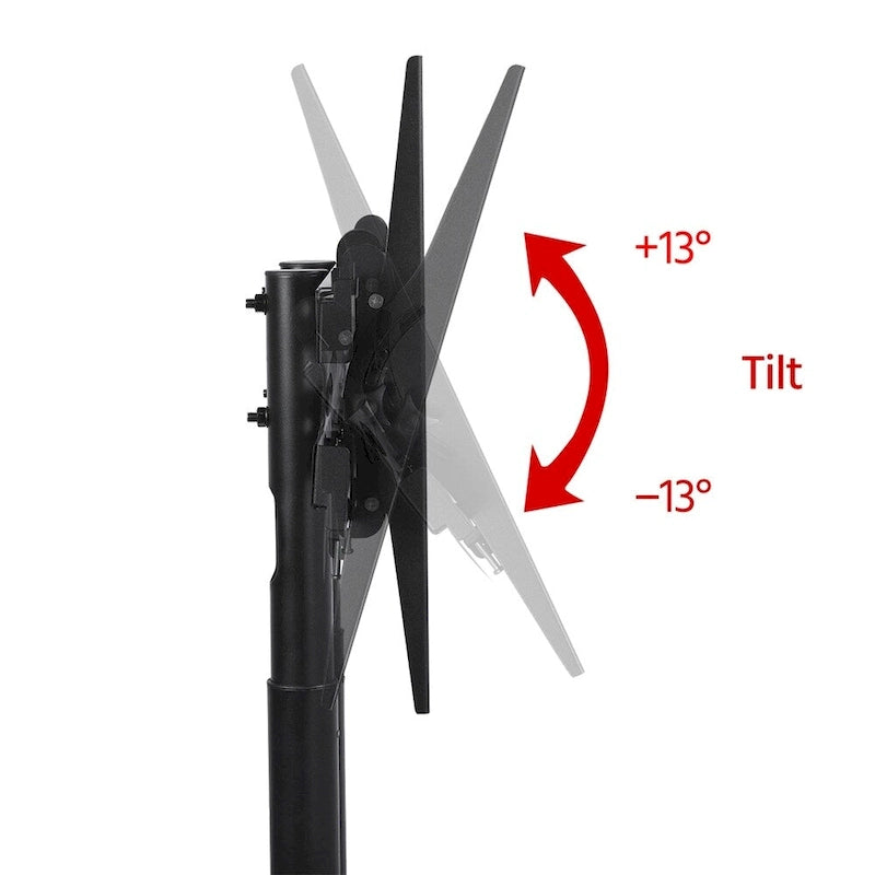 Chariot de support TV Yaheetech à roulettes pour écrans plats LCD de 32 à 75 pouces