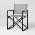 Henning Folding Patio Chair Gray - Threshold