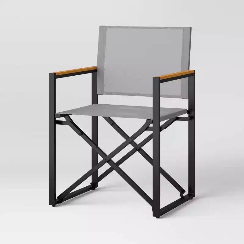 Henning Folding Patio Chair Gray - Threshold