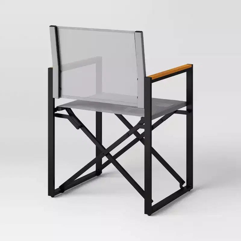 Chaise de patio pliante Henning grise - Threshold
