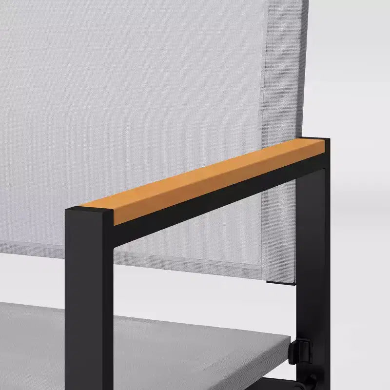 Chaise de patio pliante Henning grise - Threshold