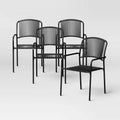 Mackworth Stackable Patio Chair Black - Threshold