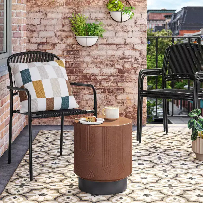 Chaise de terrasse empilable Mackworth noire - Threshold