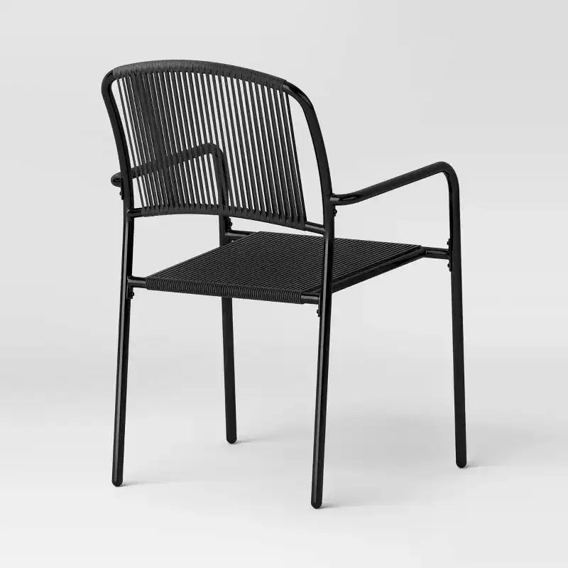 Chaise de terrasse empilable Mackworth noire - Threshold